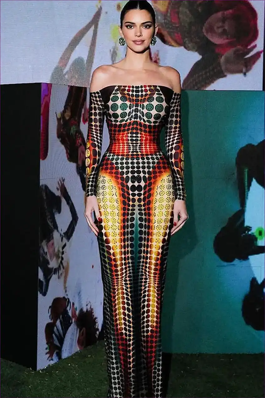 Chic Faux Off-shoulder Long Sleeve Slim Maxi Dress - Spring Elegance