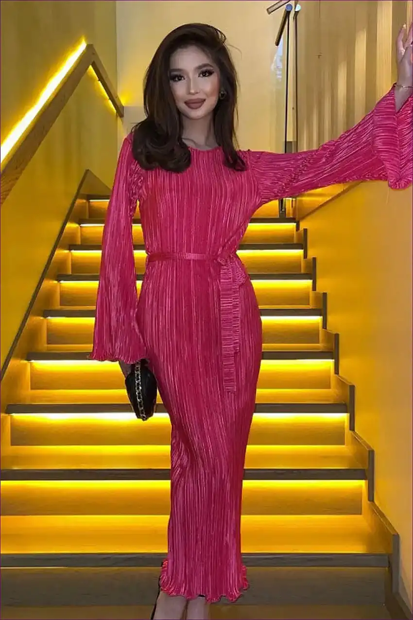 Textured A-line Dress - Daily Elegance Effortless Charm