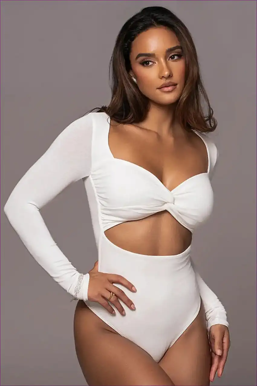 Twisted Elegance Bodysuit - Unleash Your Inner Diva
