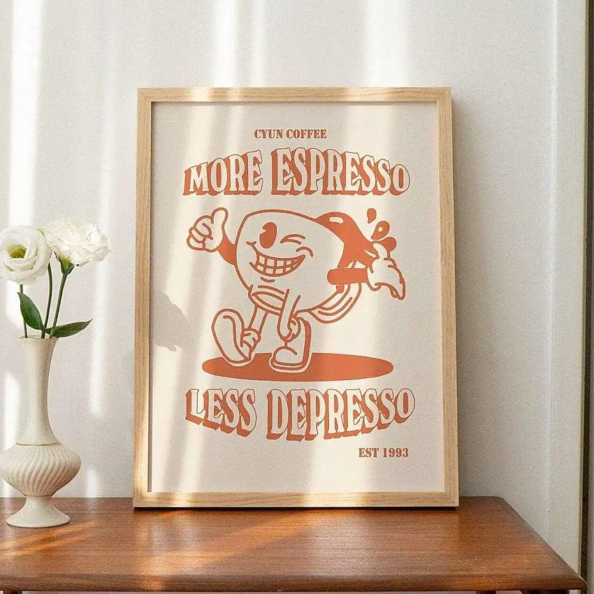 More Espresso Less Depresso' Print