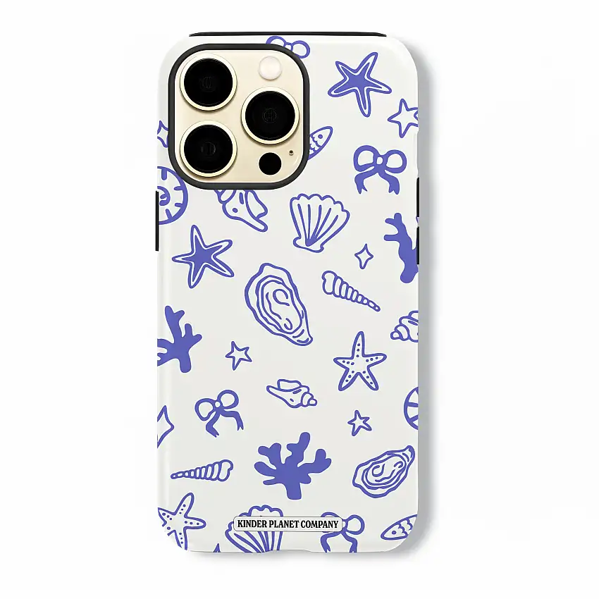 Coastal Shells Doodle Phone Case