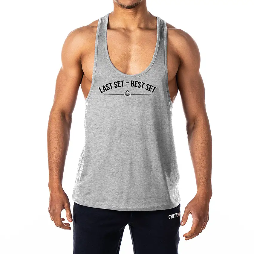 Last Set = Best Set Mens Stringer Tank Top