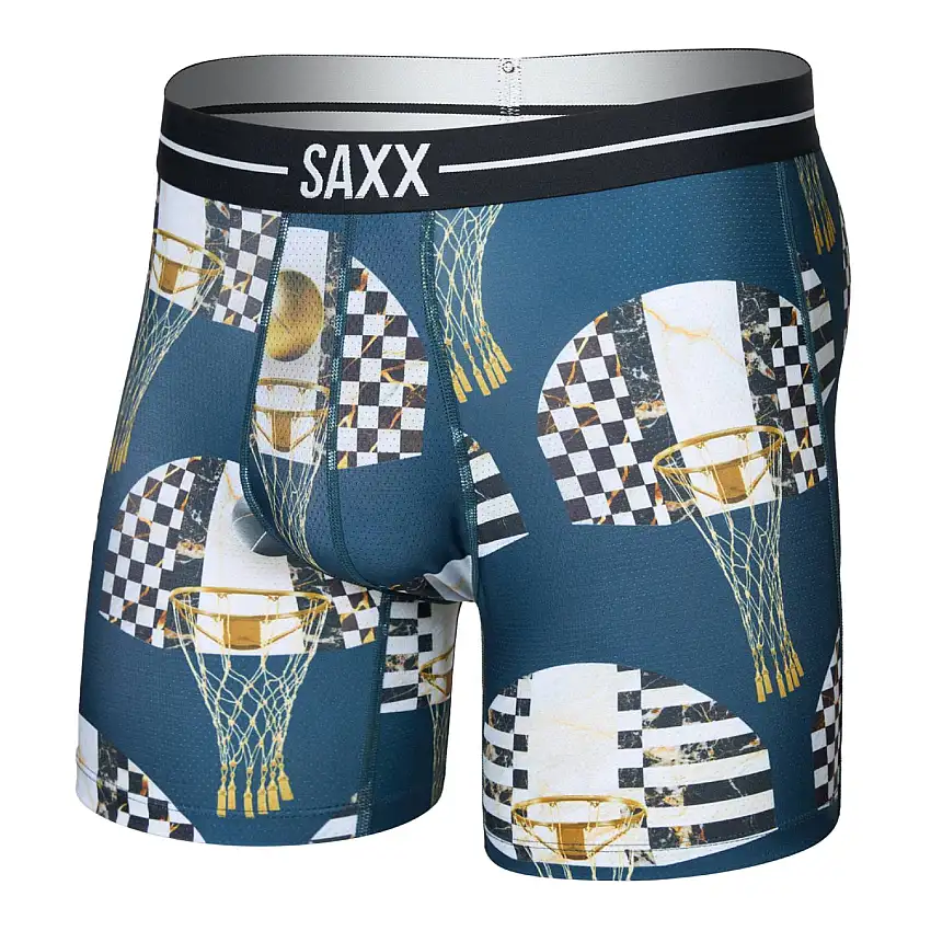 Saxx Volt Breathable Mesh Boxer Briefs, Off he Chain/Rich Teal