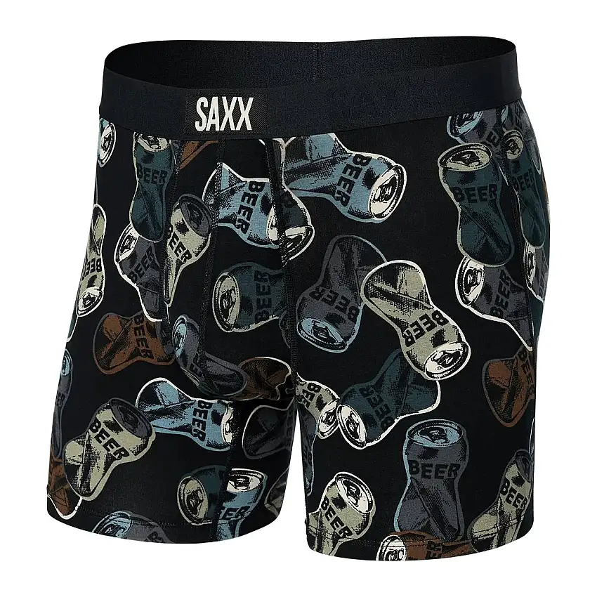 Saxx Vibe Super Soft Boxer Briefs, Friday Night Camo/Black