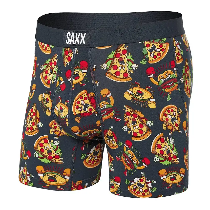 Saxx Vibe Super Soft Boxer Briefs, Food Fight/India Ink