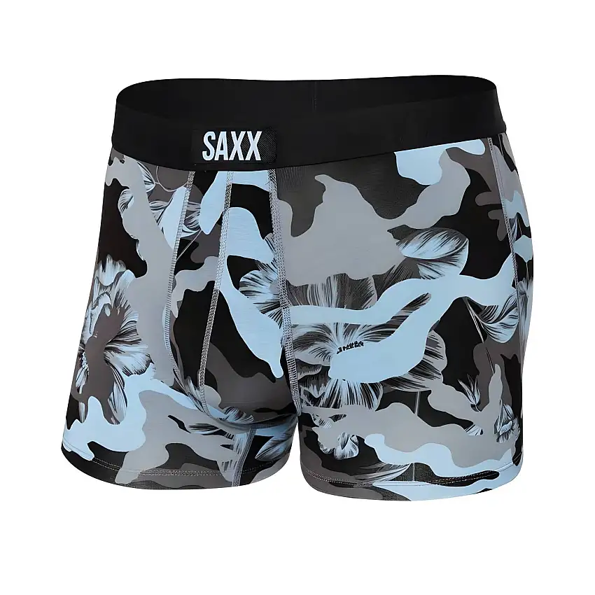 Saxx Vibe Super Soft Trunks, Blue Camo Flora