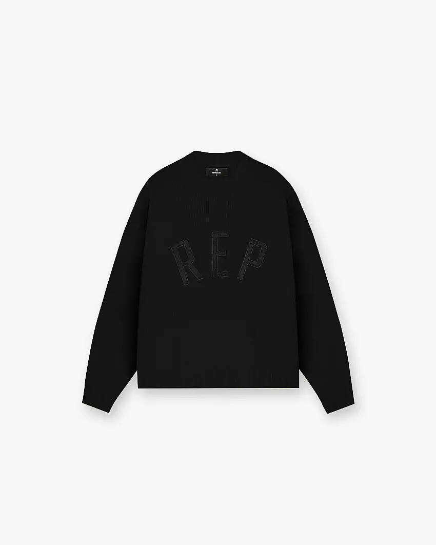 Rep Knit Jumper - Black